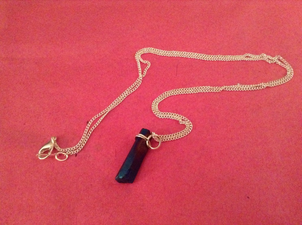 aura titanium quartz necklace