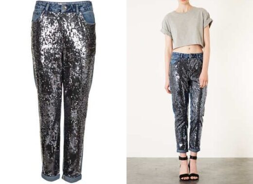 Topshop Sequin Jeans