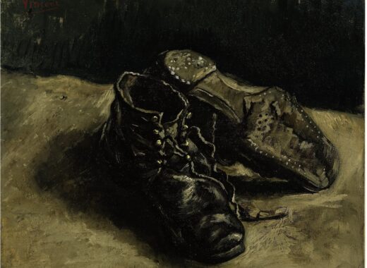 Vincent van Gogh. A Pair of Shoes, One Shoe Upside Down, Autumn 1886, Private collection