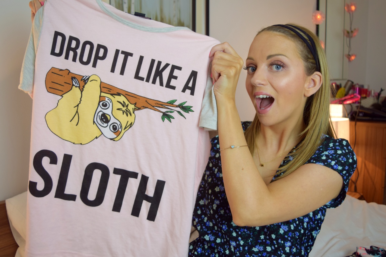 Drop it like a sloth mink pink pyjamas