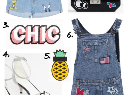 Clothing with patches high street