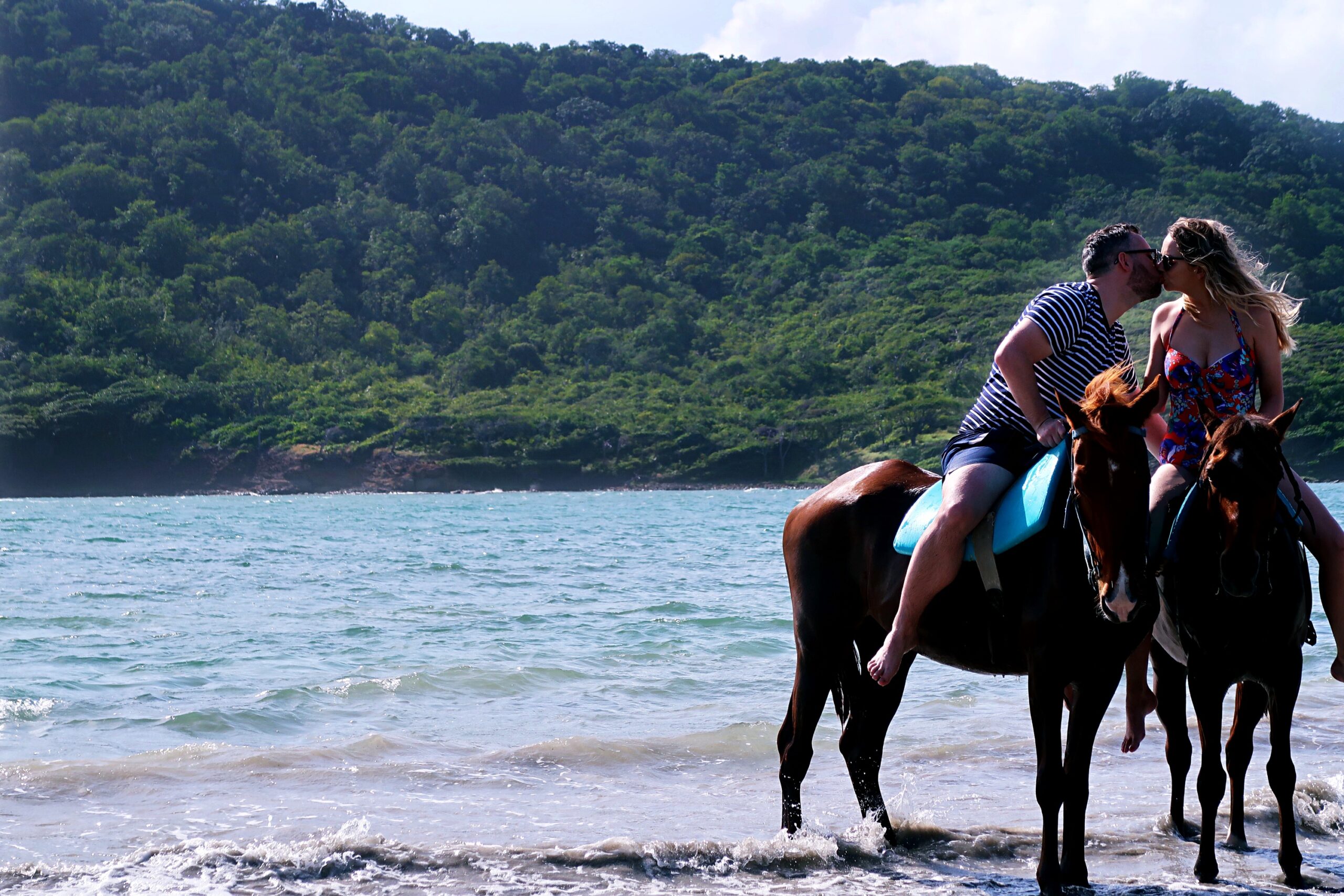 Horse riding on beach and swim Island Routes Saint Lucia