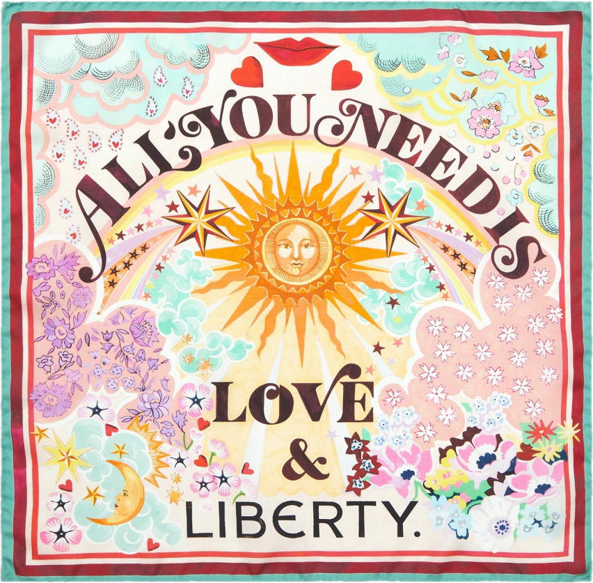 All You Need is Love Scarf Liberty