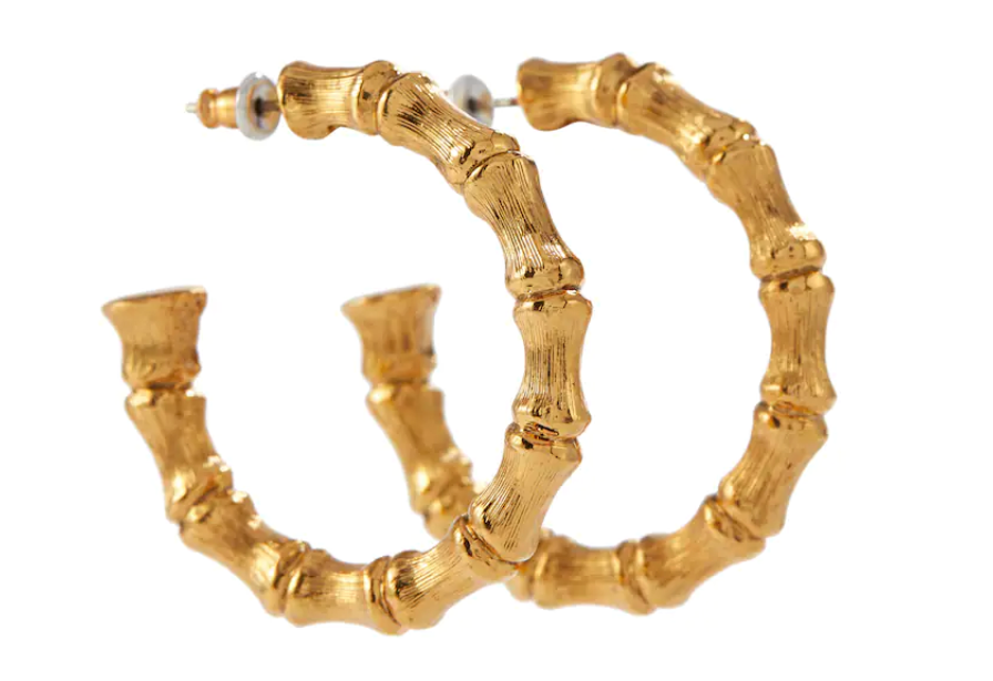 Oscar de la renta gold hoop earrings